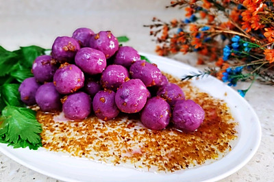 學會這道紫薯山藥華麗變身的形象菜，驚豔所有人